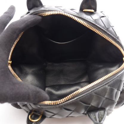 Bottega Veneta Handbag Intrecciato Mini Bauletto Black Leather — view 3