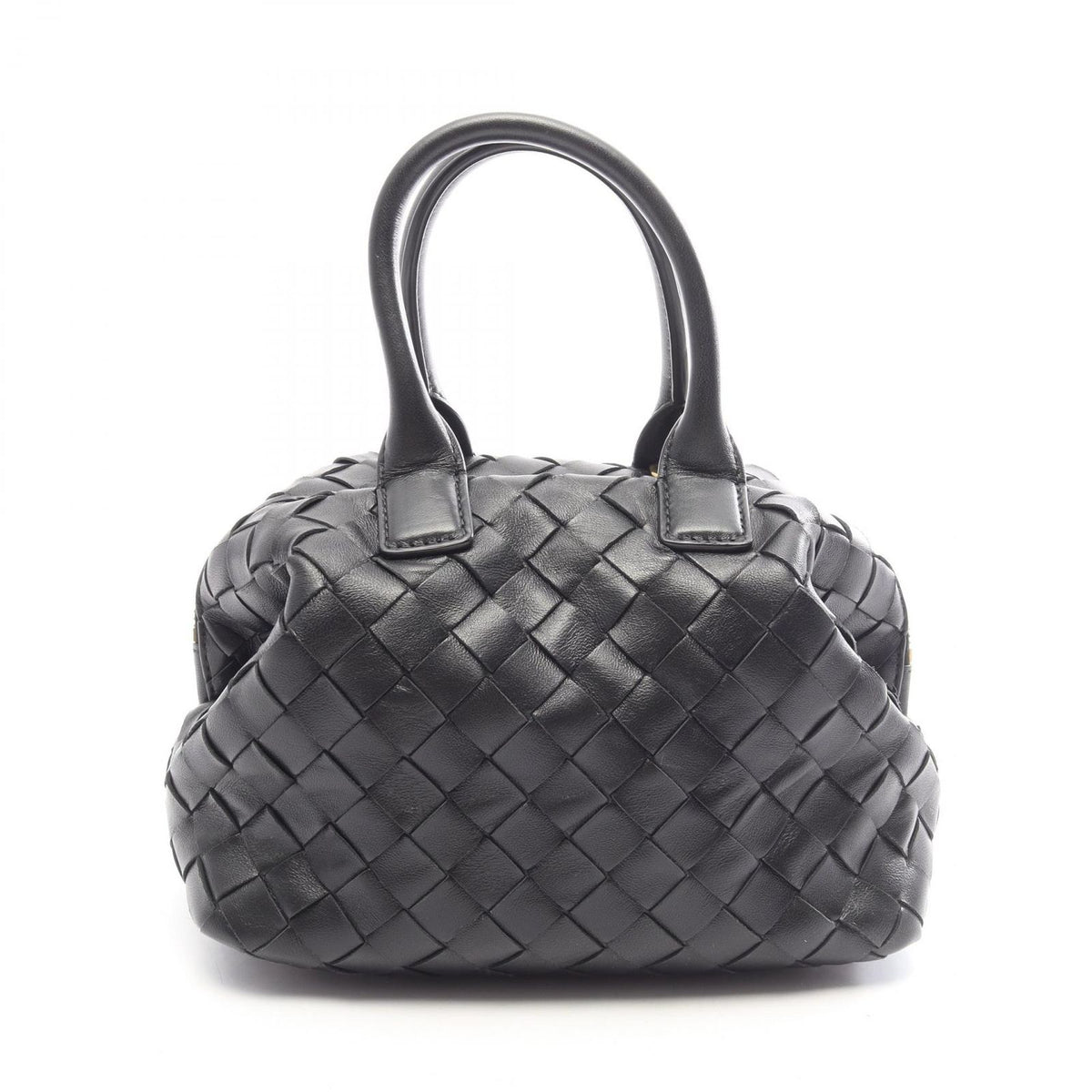 Bottega Veneta Handbag Intrecciato Mini Bauletto Black Leather