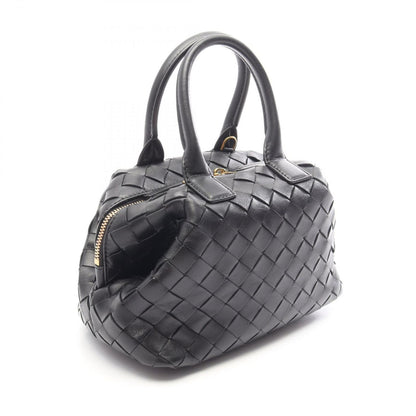 Bottega Veneta Handbag Intrecciato Mini Bauletto Black Leather — view 2