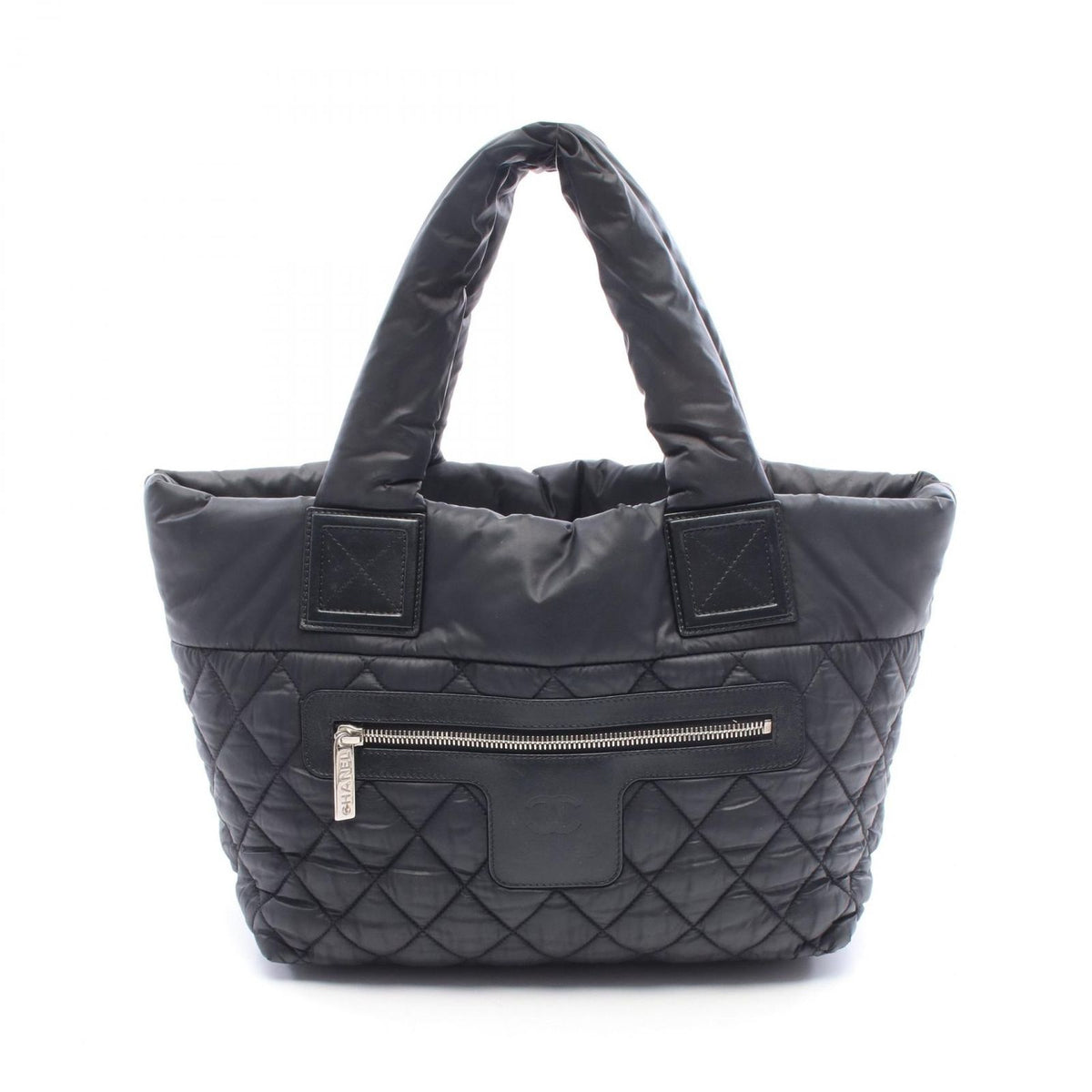 Chanel Tote Coco Cocoon Small Reversible Black Nylon Leather