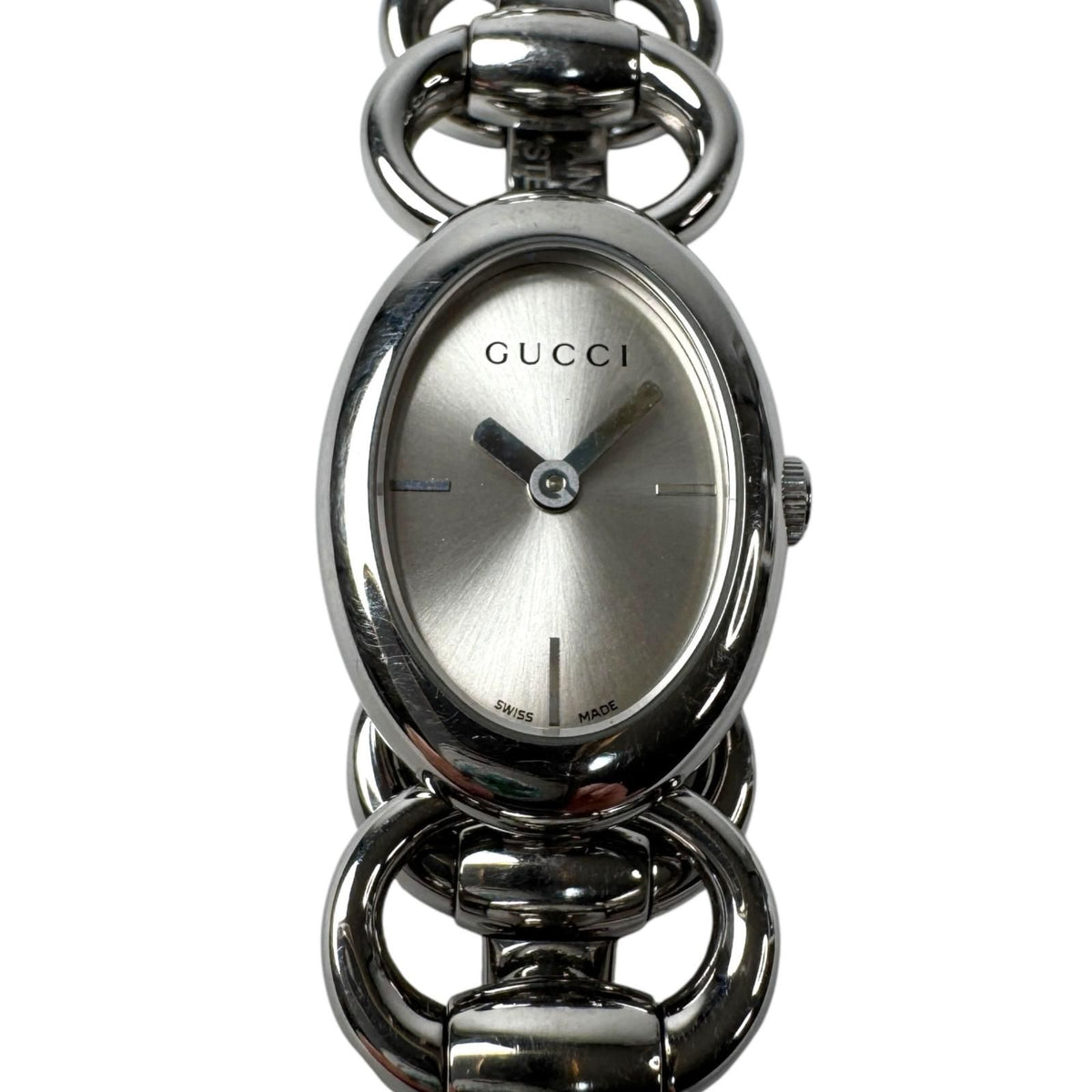 Gucci 118 Tornavoni Watch Silver Quartz Oval