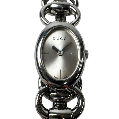 Gucci 118 Tornavoni Watch Silver Quartz Oval