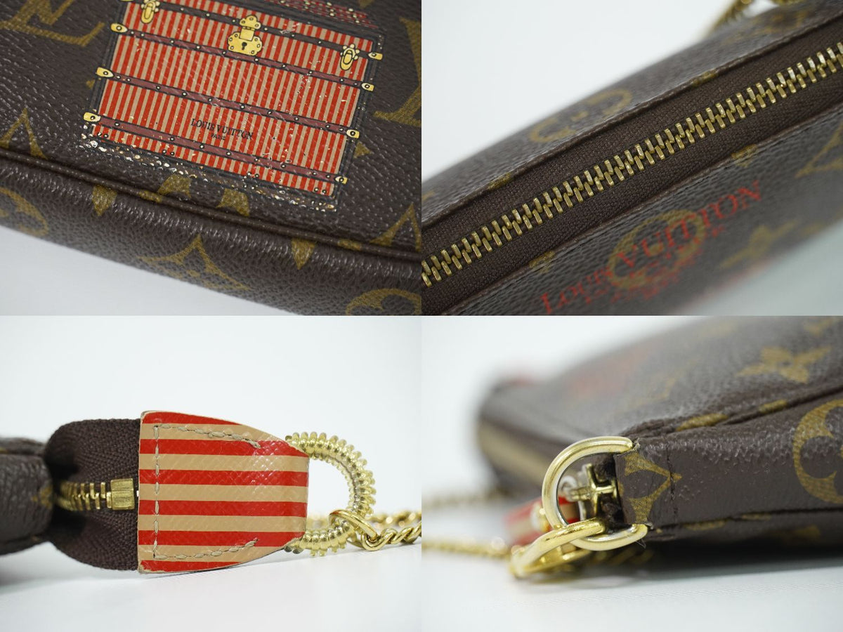 Louis Vuitton LV Mini Pochette Accessoires Trunk & Lock Monogram Pouch Handbag — view 7