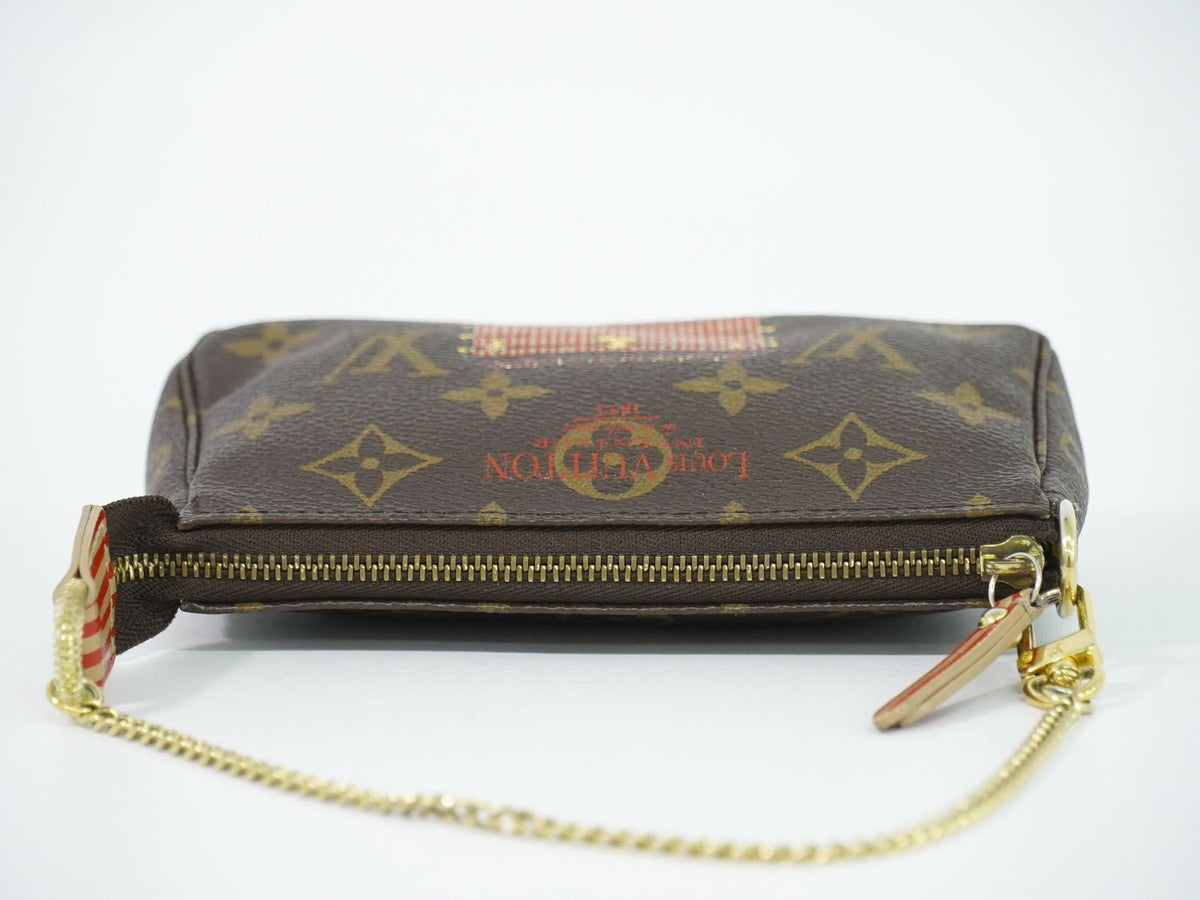 Louis Vuitton LV Mini Pochette Accessoires Trunk & Lock Monogram Pouch Handbag — view 5