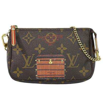 Louis Vuitton LV Mini Pochette Accessoires Trunk & Lock Monogram Pouch Handbag