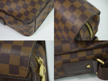 Louis Vuitton LV Shelton MM Damier Ebene Shoulder Bag Brown — view 7