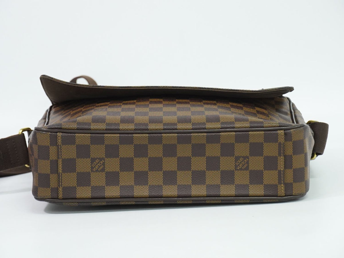 Louis Vuitton LV Shelton MM Damier Ebene Shoulder Bag Brown — view 3
