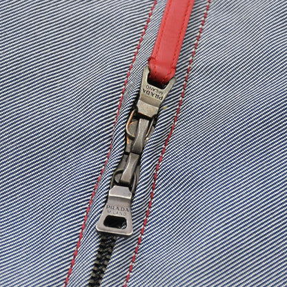 Prada Sport Archive Work Jacket Contrast Stitch Gray Red Double — view 8