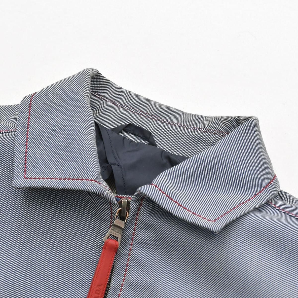 Prada Sport Archive Work Jacket Contrast Stitch Gray Red Double — view 3