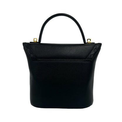 Saint Laurent YSL Logo Cutout Leather 2-Way Shoulder Bag Black — view 3
