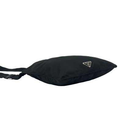Prada Tessuto Pocono Nylon Leather Shoulder Bag Crossbody Black — view 7