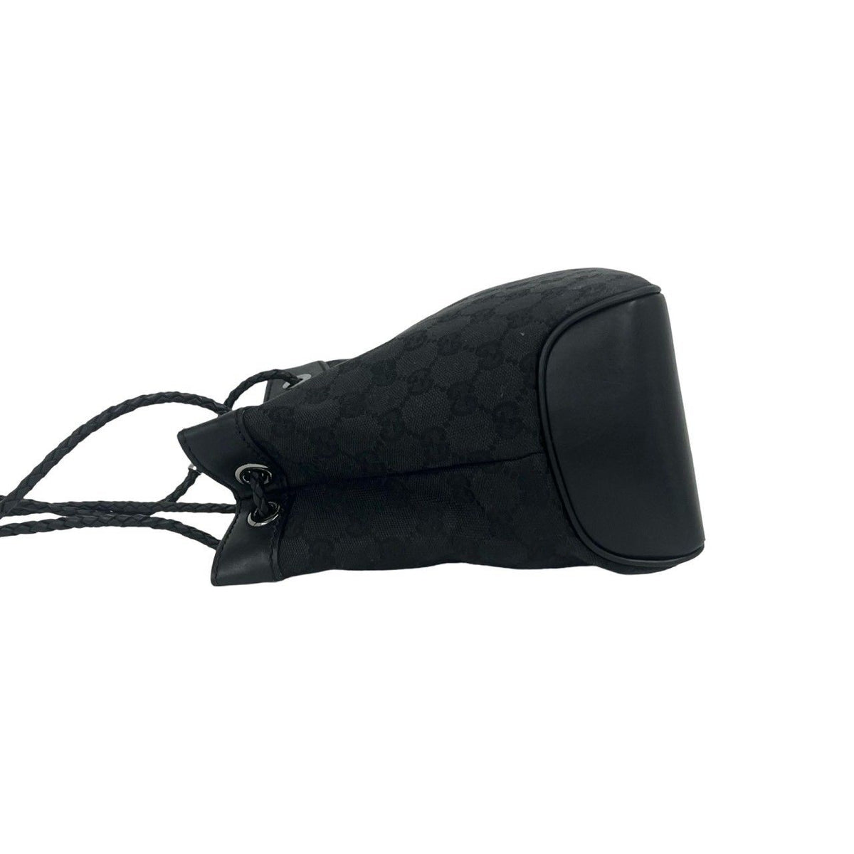 Gucci GG Logo Pattern Canvas Leather Shoulder Bag Mini Black — view 5