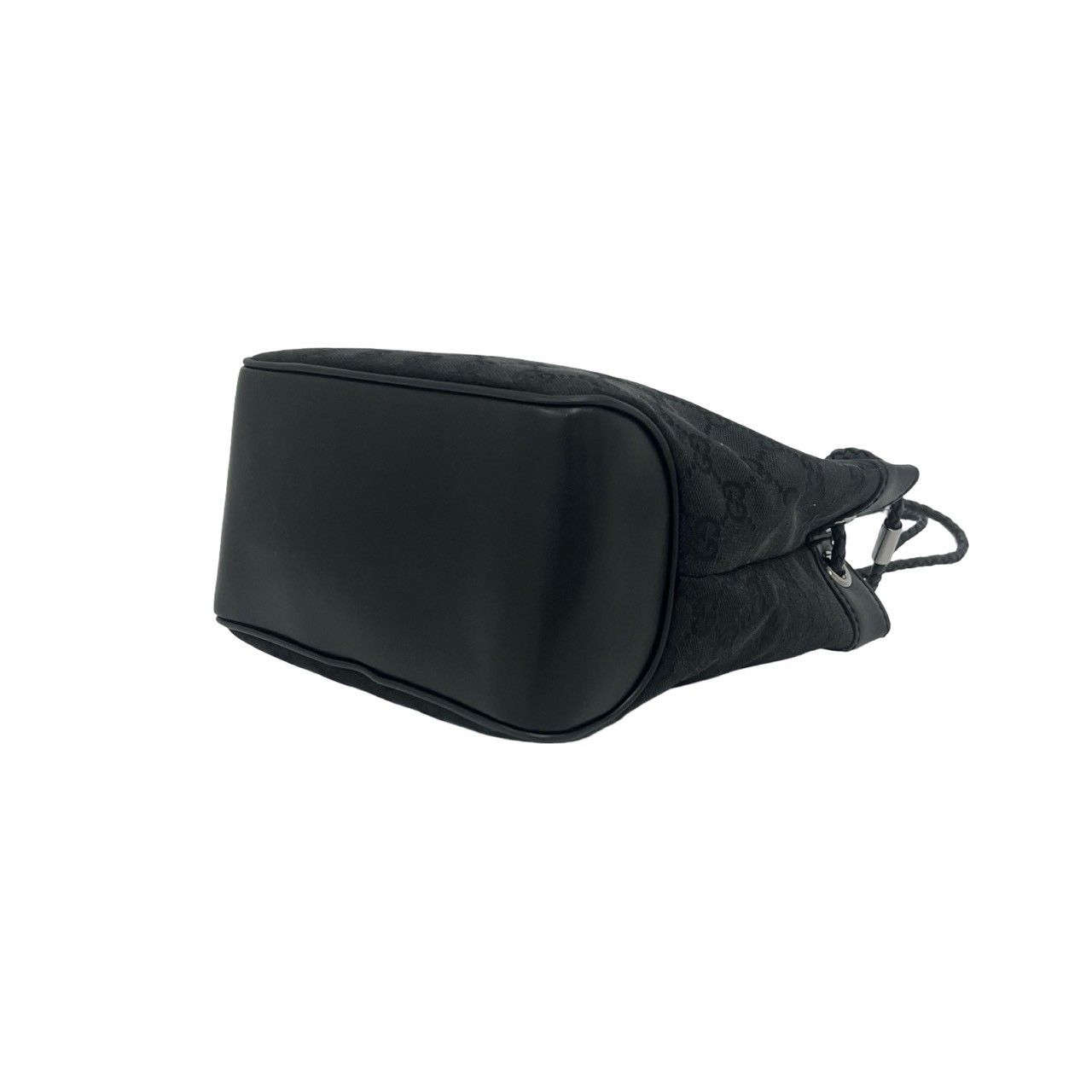 Gucci GG Logo Pattern Canvas Leather Shoulder Bag Mini Black — view 8
