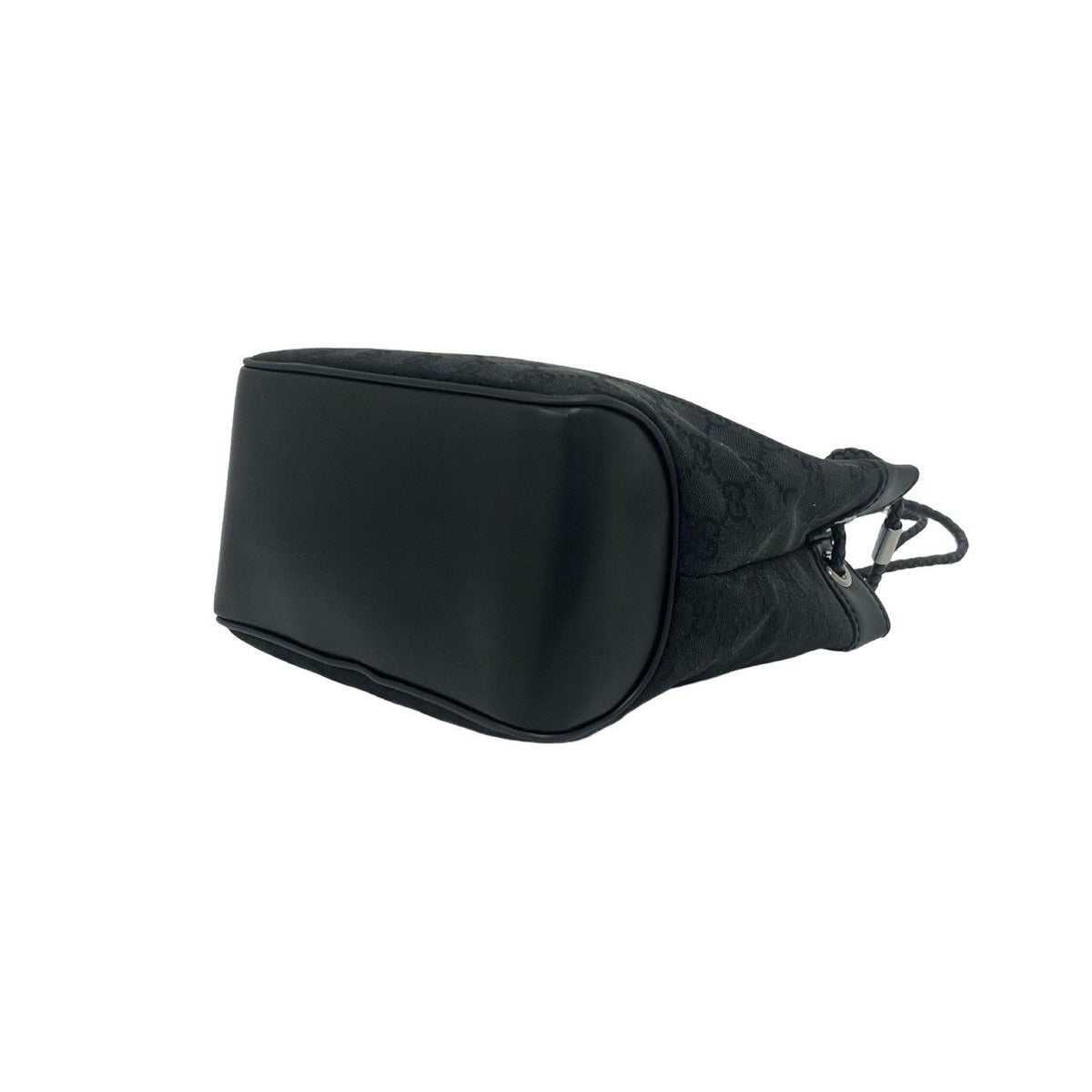 Gucci GG Logo Pattern Canvas Leather Shoulder Bag Mini Black — view 8