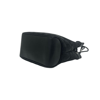 Gucci GG Logo Pattern Canvas Leather Shoulder Bag Mini Black — view 8