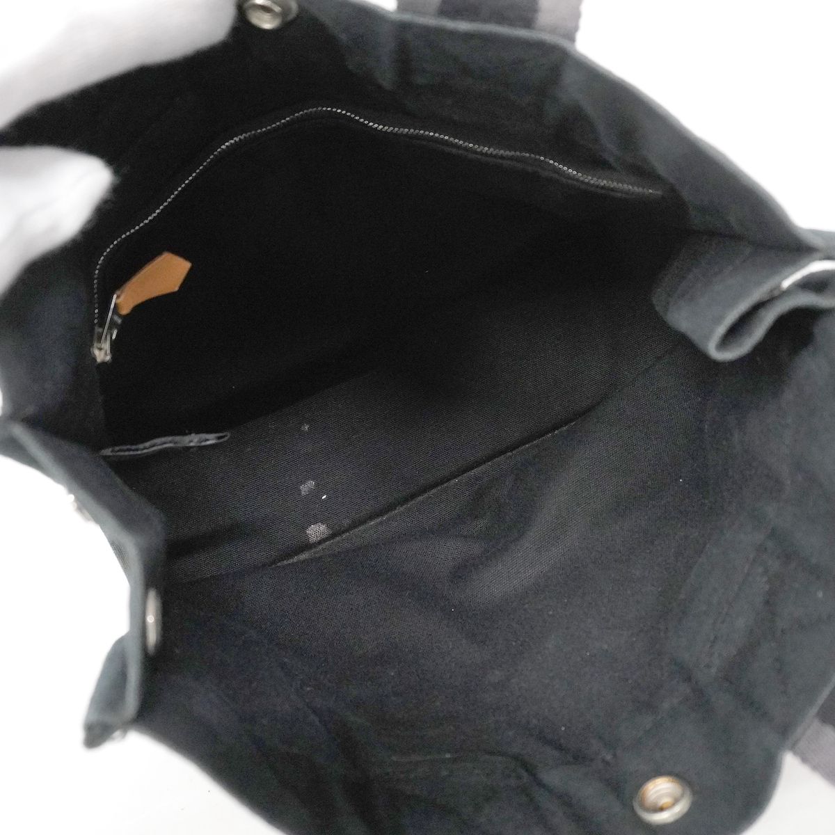 Hermes Tote Fourre Tout PM Canvas Black Silver — view 4