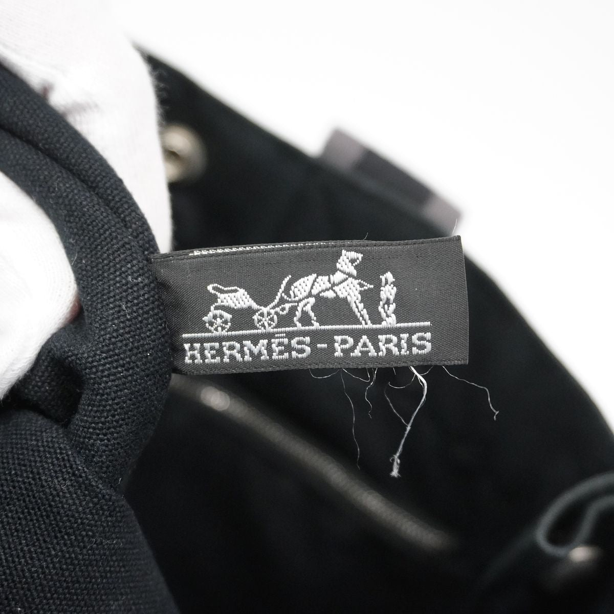 Hermes Tote Fourre Tout PM Canvas Black Silver — view 5