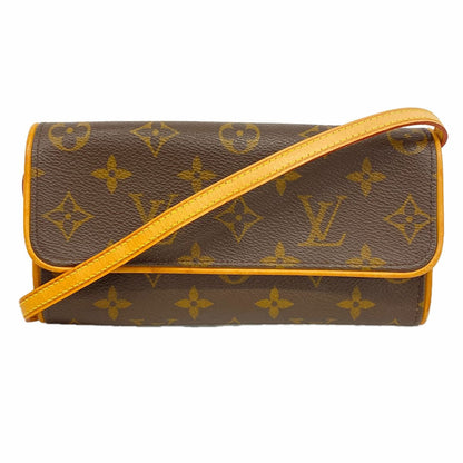 Louis Vuitton Shoulder Bag Monogram Pochette Twin PM Brown