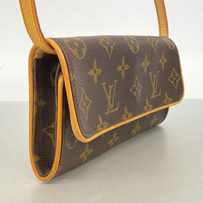 Louis Vuitton Shoulder Bag Monogram Pochette Twin PM Brown — view 2