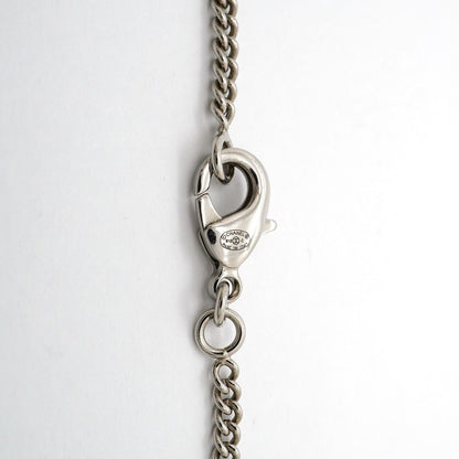 Chanel Necklace CC Logo Camellia Metal Rhinestone Silver — view 5