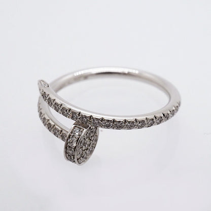 Cartier Ring Juste Un Clou SM Semi Pave 18k White Gold Diamond — view 8