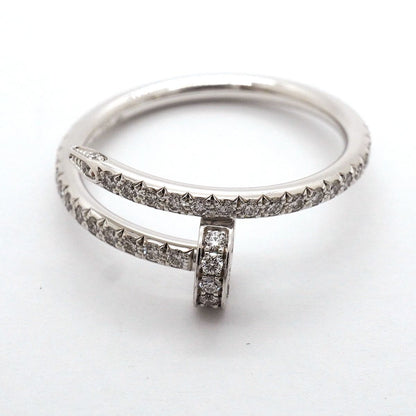 Cartier Ring Juste Un Clou SM Semi Pave 18k White Gold Diamond — view 3