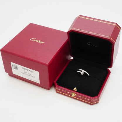 Cartier Ring Juste Un Clou SM Semi Pave 18k White Gold Diamond — view 7