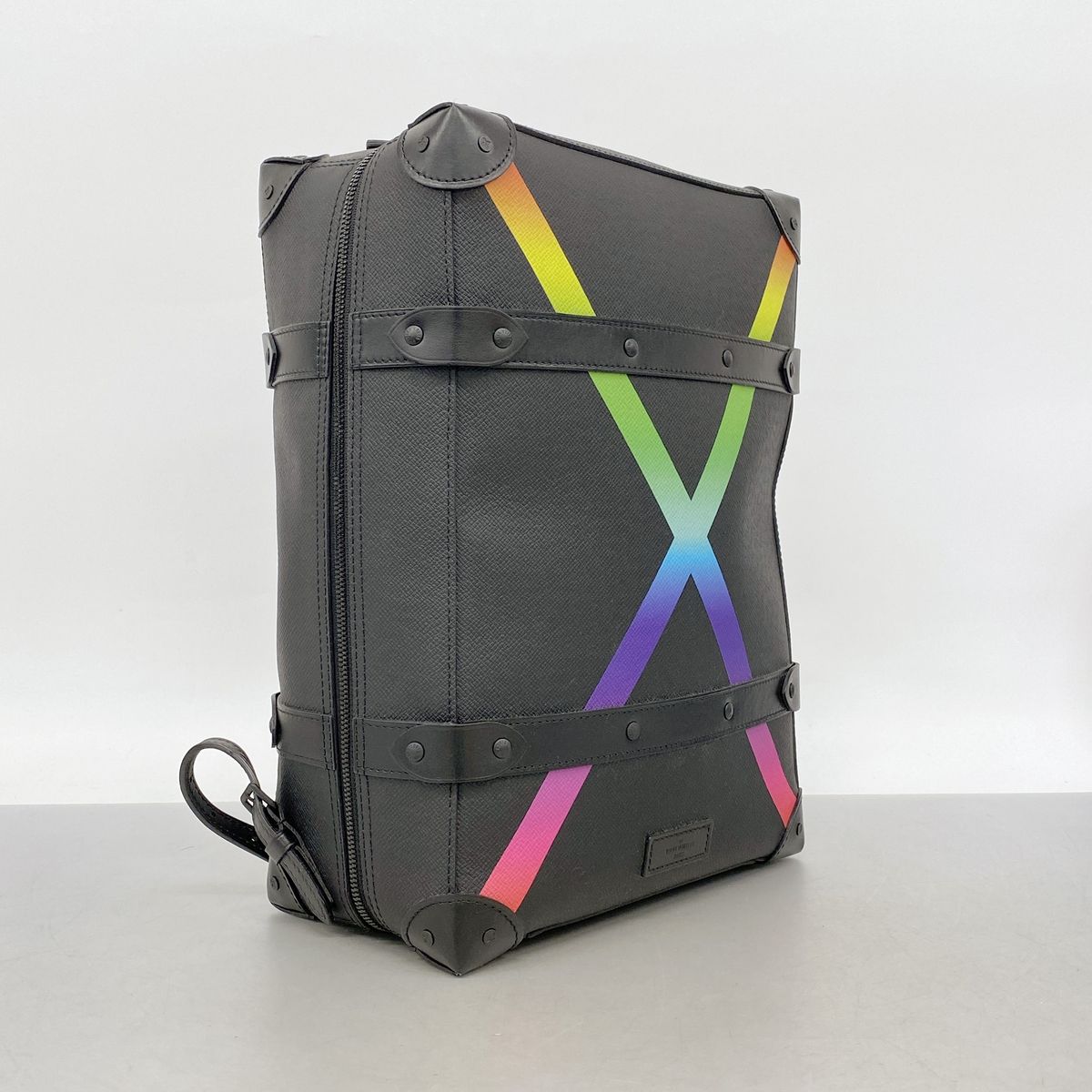 Louis Vuitton Backpack Taiga Rainbow Soft Trunk PM Noir — view 2