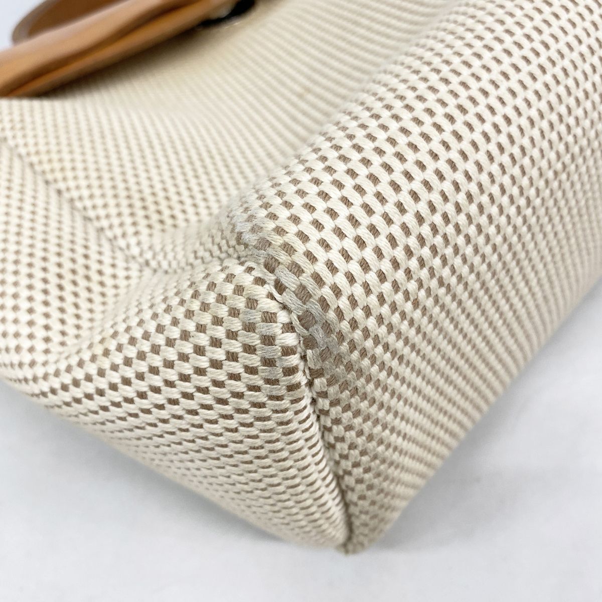 Hermes Handbag Herbag PM Toile GM Natural Silver — view 6