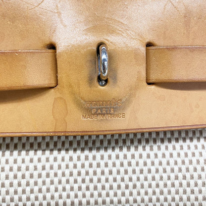 Hermes Handbag Herbag PM Toile GM Natural Silver — view 5