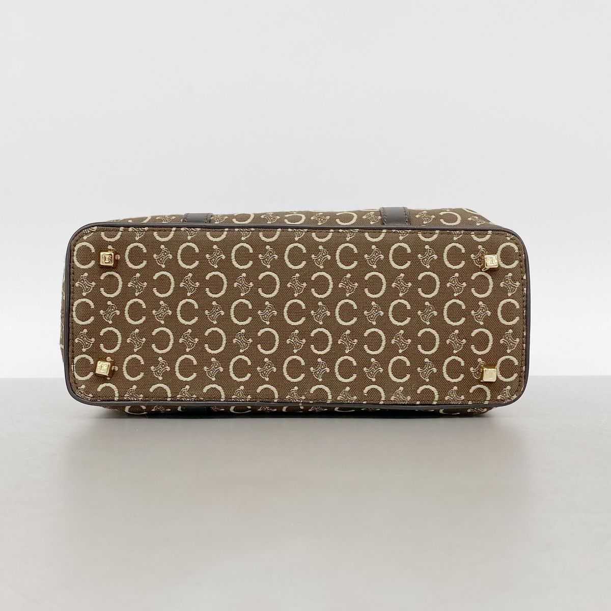 Celine Handbag C Macadam Canvas Brown Gold — view 3