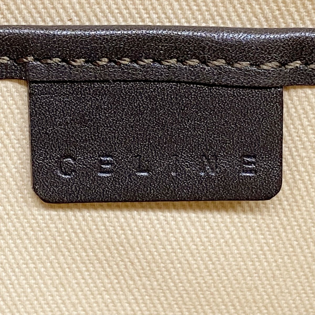Celine Handbag C Macadam Canvas Brown Gold — view 5