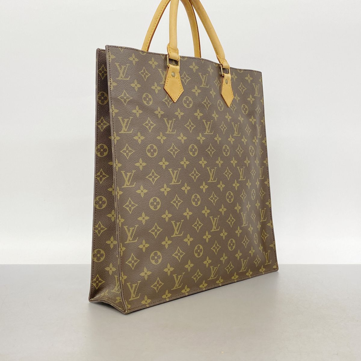 Louis Vuitton Tote Monogram Sac Plat Brown — view 2
