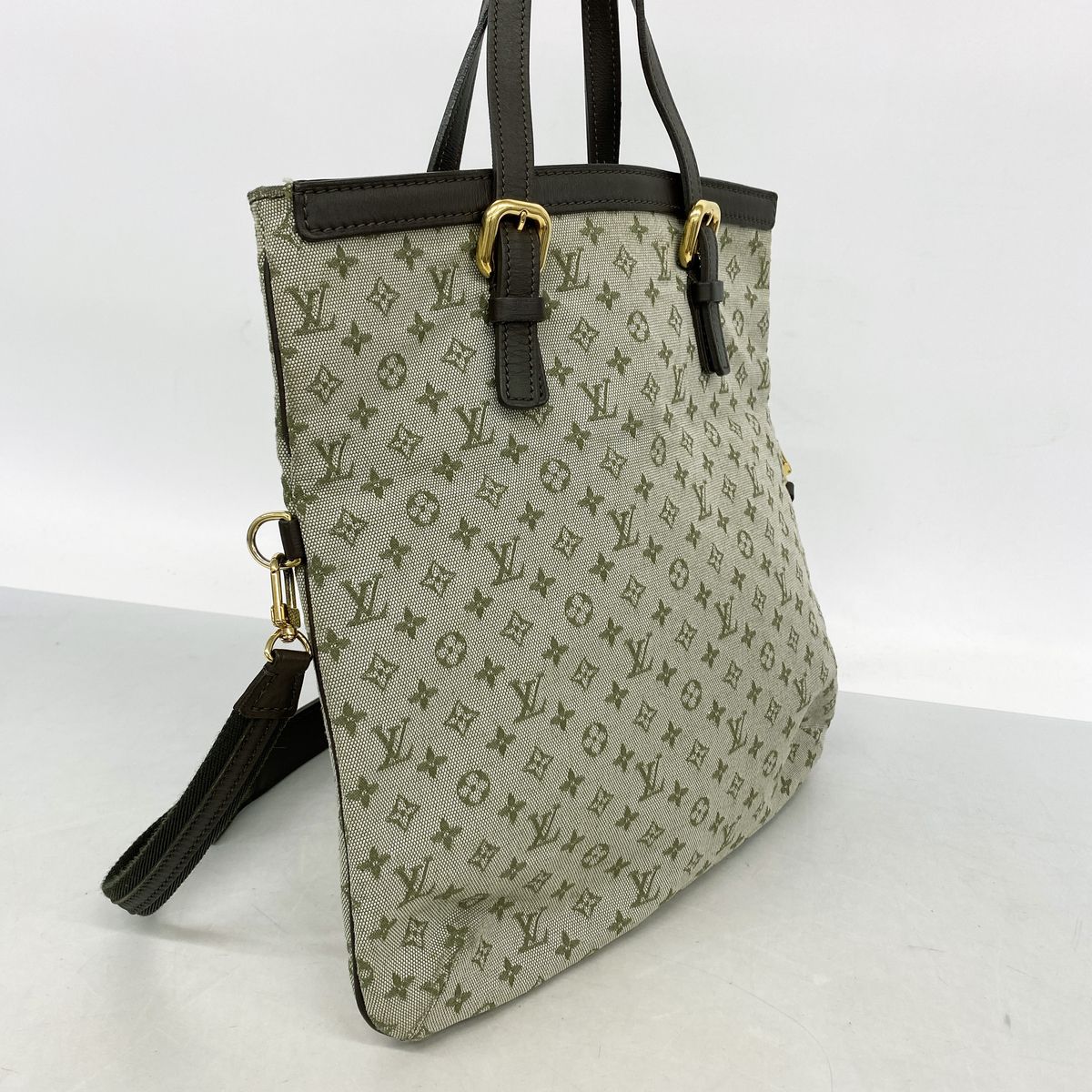Louis Vuitton Handbag Monogram Mini Francoise Khaki 2-Way Bag — view 2