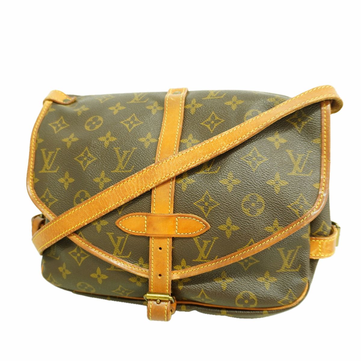Louis Vuitton Shoulder Bag Monogram Saumur 30 Brown