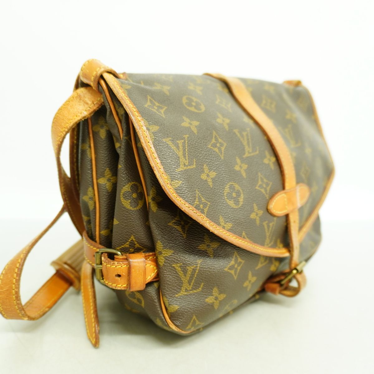 Louis Vuitton Shoulder Bag Monogram Saumur 30 Brown — view 2