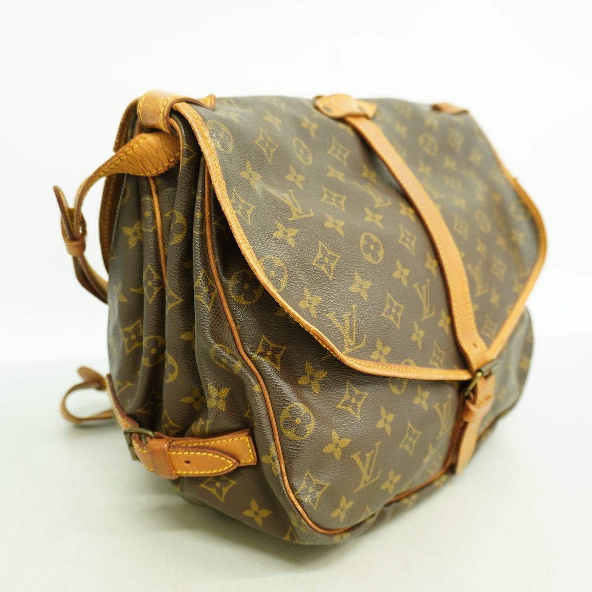 Louis Vuitton Shoulder Bag Monogram Saumur 35 Brown — view 2