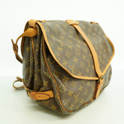 Louis Vuitton Shoulder Bag Monogram Saumur 35 Brown — view 2