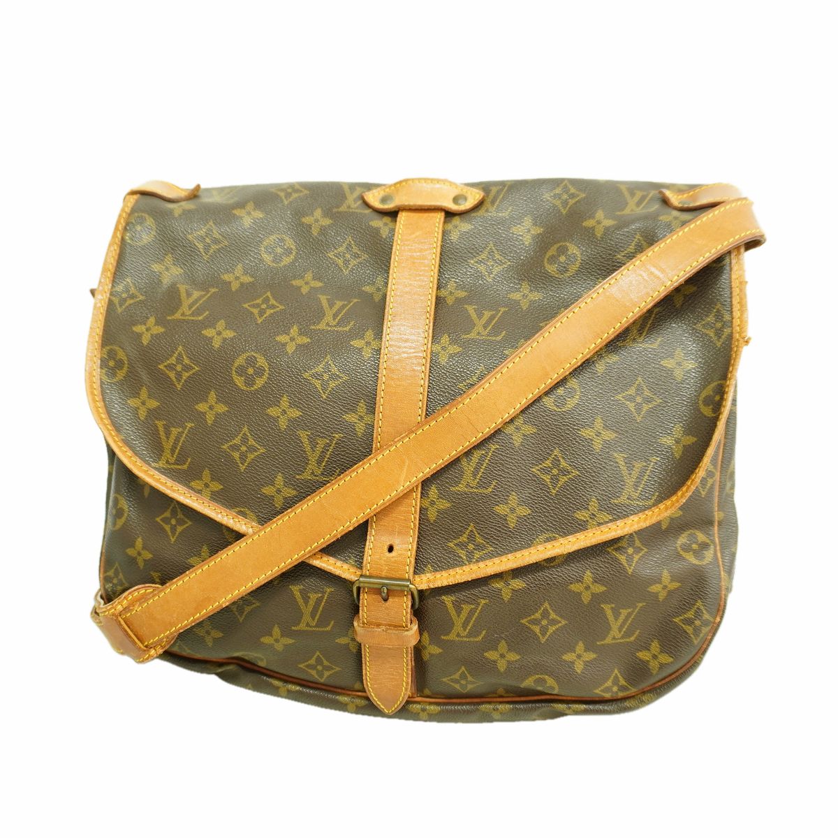 Louis Vuitton Shoulder Bag Monogram Saumur 35 Brown