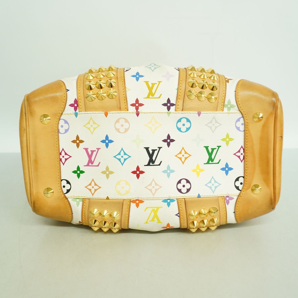 Louis Vuitton Handbag Monogram Multicolor Courtney MM Blanc 2-Way Bag — view 3