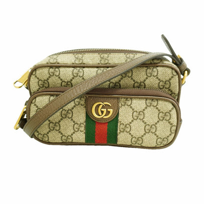 Gucci Shoulder Bag Ophidia Brown Gold