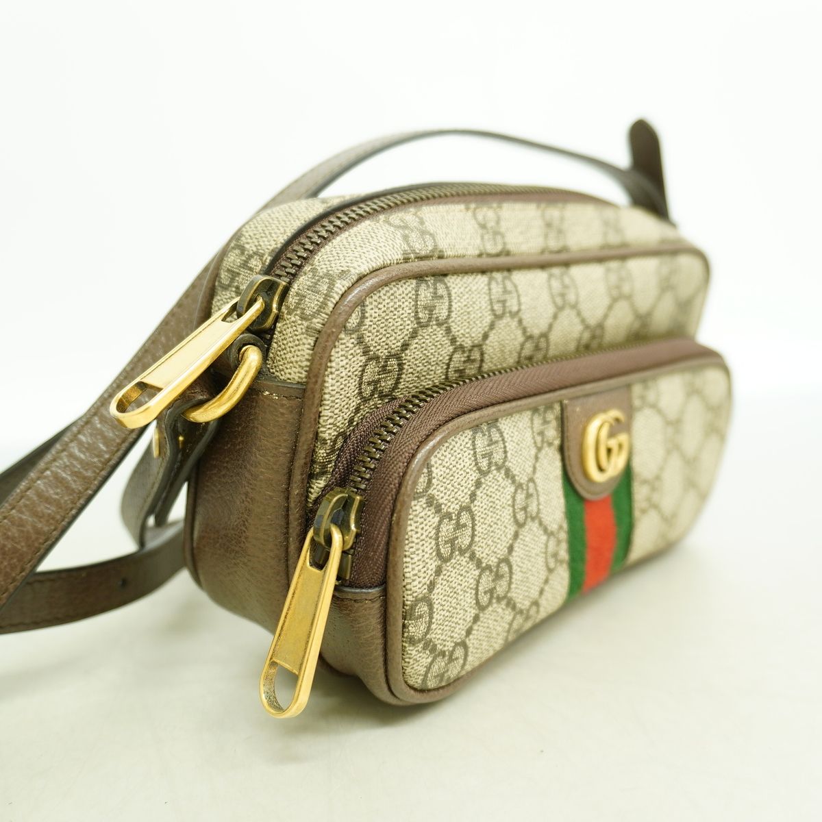 Gucci Shoulder Bag Ophidia Brown Gold — view 2
