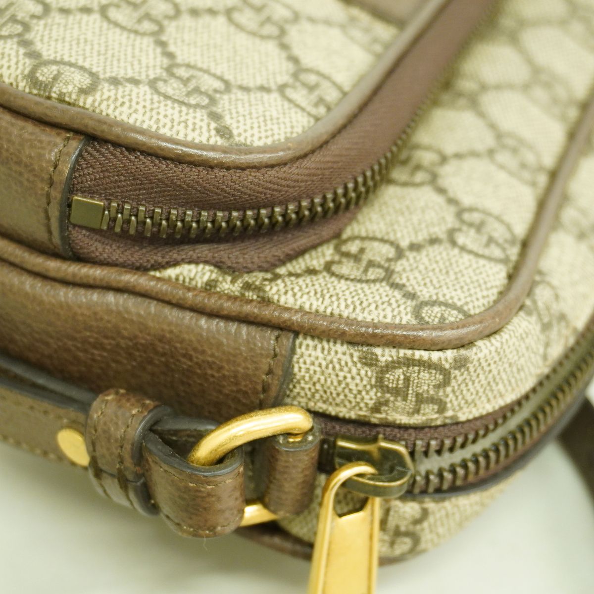 Gucci Shoulder Bag Ophidia Brown Gold — view 8