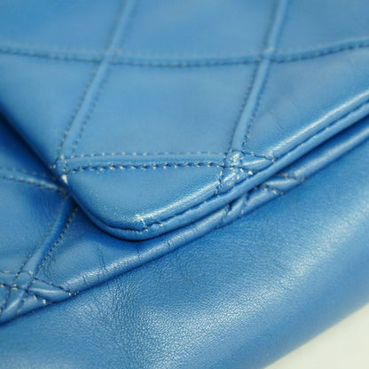 Chanel Shoulder Bag 2.55 Leather Blue Gold — view 8