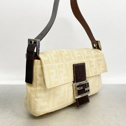 Fendi Handbag Zucca Mamma Bucket Canvas Beige Silver — view 2