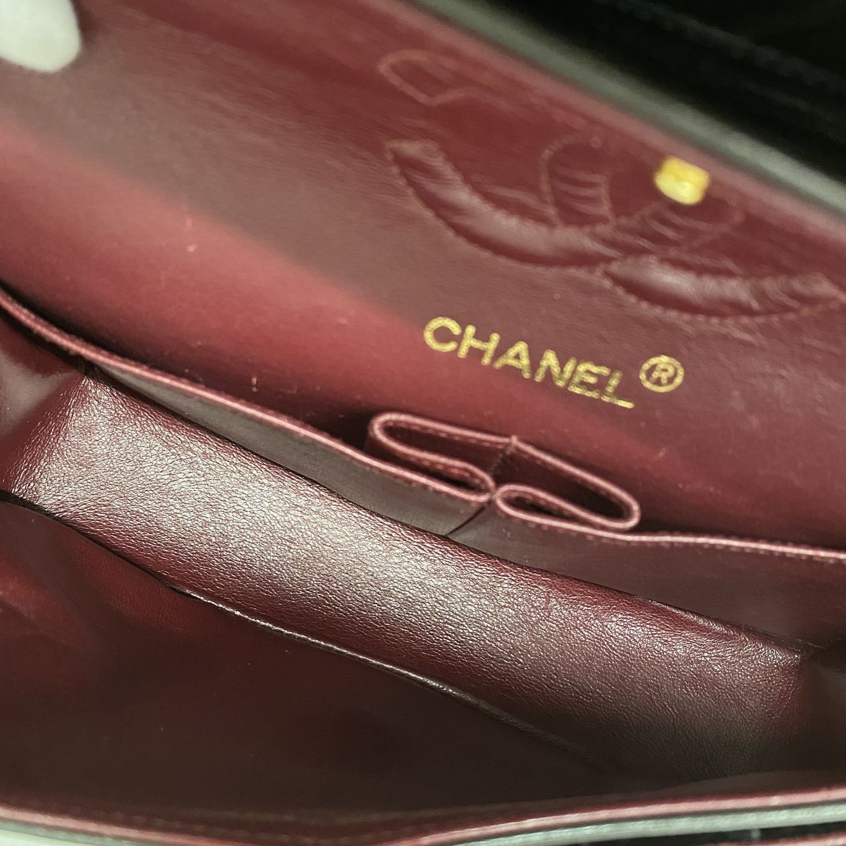 Chanel Shoulder Bag Quilted Lambskin Black Gold — view 4