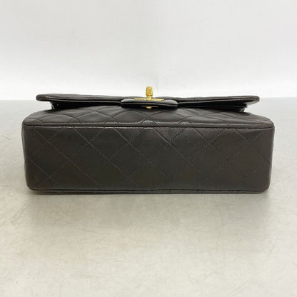 Chanel Shoulder Bag Quilted Lambskin Black Gold — view 3