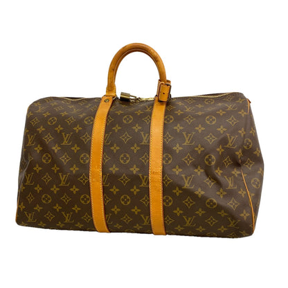 Louis Vuitton Boston Bag Monogram Keepall 45 Brown