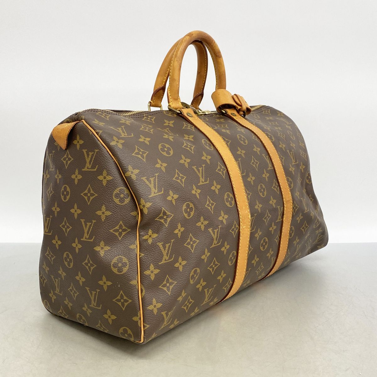 Louis Vuitton Boston Bag Monogram Keepall 45 Brown — view 2
