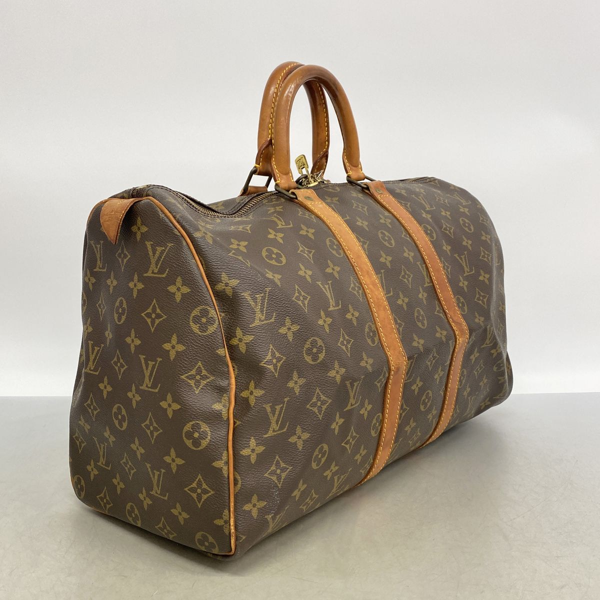 Louis Vuitton Boston Bag Monogram Keepall 45 Brown — view 2